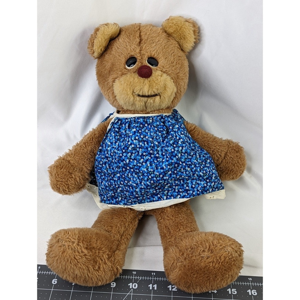 Princess Soft Toys Brown Bear Plush 16 Inch Dress Vintage Stuffed Animal Toy